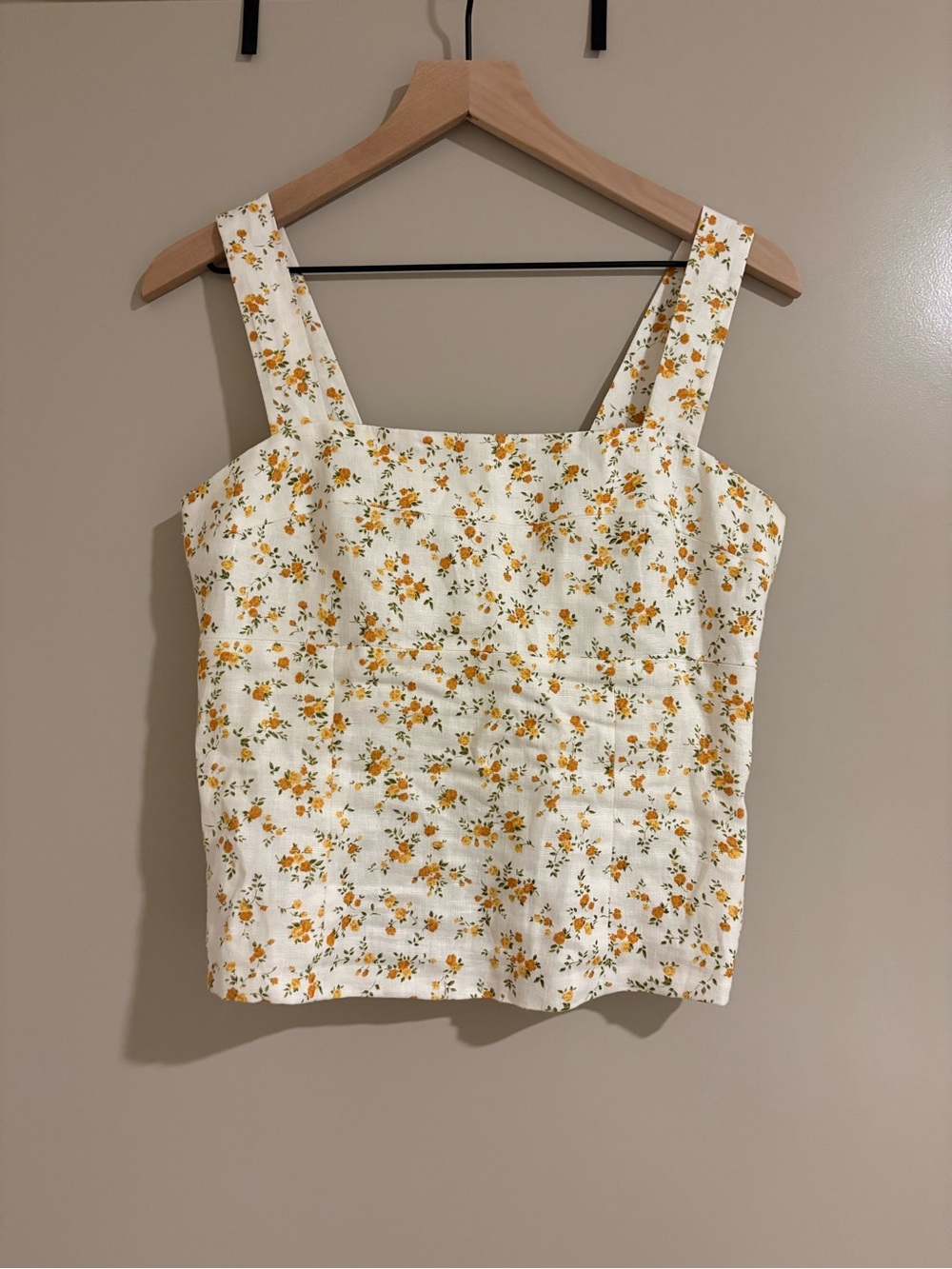 Reformation Darci Floral Linen Tank